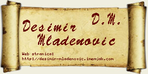 Desimir Mladenović vizit kartica